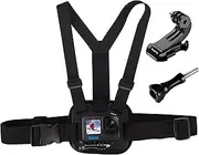 Suptig Chest Mount, Adjustable Chest Strap, Breathable Material for Gopro Hero 12 Hero 11 Hero 10 Hero 9 Hero 8 Hero 7 Hero 5 Hero 4 Hero 3, AKASO, DJI osmo and More Action Cameras (Black)