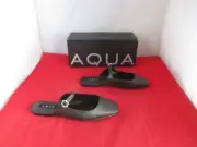 Aqua Womens Gigii Closed Toe Slip On Flat Mules $88 - US Size 9 - Black - 1127
