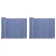 2PK Porto Lola Polycotton Ribbed Table Runner Dining Decor 33x180cm Lilac