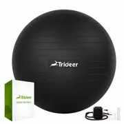 Exercise Ball (45-85cm) Extra Thick Yoga Ball Chair, Heavy L(58-65cm) Black