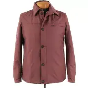 Luciano Barbera NWT Cotton Blend Overshirt Size 50 (M US) In Solid Clay Red