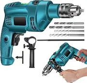 Huvqianu Hammer Drill - Demolition Hammer Drill Heavy Duty,Convenient Chipping Drilling Supplies Multifunctional Steel Wood Boards for Renovation Projects