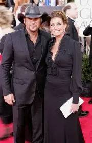 Golden Globe Awards Tim McGraw and Faith Hill arrive at The 63rd A- Old Photo