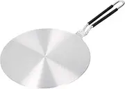 Baxnore Heat Diffuser, Stainless Steel Silicone Heat Cooking Diffuser, Heat Insulation Induction Plate, Induction Cooktop Converter Plate for Gas Cooker (24cm#)