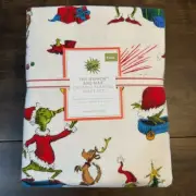 POTTERY BARN KIDS DR SEUSS THE GRINCH AND MAX CHRISTMAS FLANNEL SHEET SET, FULL