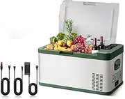 21QT/20.1L Portable Car Fridge Refrigerator Cooler, -4°F~68°F Portable Freezer Fast Cooling With 12/24V DC & 110/240V