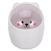 Garbage Can Trash Bin with Lid Desktop Waste Small Storage Bins Recycling Pink