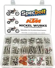 Specbolt Fasteners Brand Nickel Wurks Bolt Kit: fits Euro Style Dirtbikes