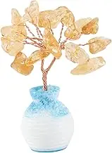 MUSISALY 1pc Mini Natural Crystal Fortune Tree Ornament Exquisite Desktop Decor for Home Office Unique Design Brings Luck for Car Hotel Bar More Photo Prop