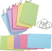 FOYTOKI Versatile Pcs Index Cards Lined Flash Cards Ring for Memo Pads for Office Supplies
