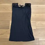 NWT Topshop Ink/Navy/Black Open Back Embellished Sequin Shoulder Evening Top 10