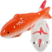 Ceramic Floating Fish: 2Pcs Aquarium Floating Goldfish Koi Fish Floatable Fig...