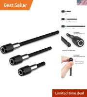 Versatile 1/4 Inch Hex Shank Magnetic Bit Holder - 3 Piece Quick Change Set