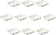 Set of 10, S Au Gratin with Ears, 7.5 x 6.3 x 1.7 inches (19 x 16 x 4.3 cm) | Ceramic Au Gratin Dish, Made in China, Setomonohonpo