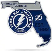 Rico Industries NHL Tampa Bay Lightning State Shape Shape Cut Pennant - Home and Living Room Décor - Soft Felt EZ to Hang