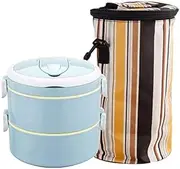 Lunch Box Stainless Steel Lunch Box Leakproof Stackable Adult Bento Lunch Box Large Capacity Food Storage Box (Color : B, Size : Small)