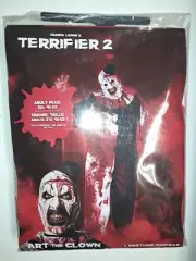 Terrifier 2 Art The Clown Adult Halloween Costume 2XL 48-52 Suit Mask Hat NEW