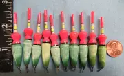 10 NEW WOOD SLIP FLOATS / BOBBERS PANFISH ICE FISHING NO FREEZE UP ON LINE B97