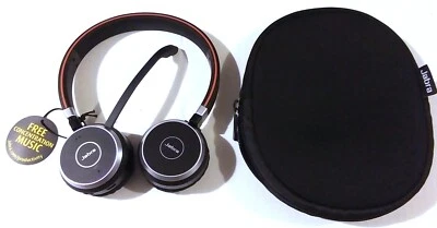 NEW - JABRA GN EVOLVE 65 BLUETOOTH WIRELESS HEADSET + MIC AND CARRYING POUCH