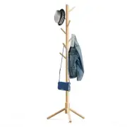 Wooden Tree Coat Rack StandSturdy Freestanding Coat Rack with 8 Hooks3 Adjust