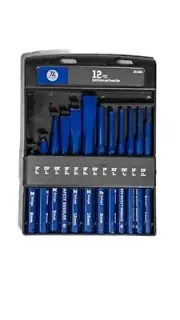 25-354 12 Piece Cold Chrome Vanadium Steel Hex Chisel and Punch Set