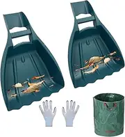 Leaf Scoop,Sturdy Ergonomic Grip Leaf Rake | Ergonomic Sturdy Lightweight Scoop for Grass Backyard Debris Waste Lawn Cleaning Yard Scooping