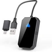 Wireless CarPlay Adapter for Android Auto, Wireless Car Screen Adapter, Includes USB-A to USB-C Dongle, Converts Wired to Wireless, Wireless Control Plug & Play Carplay for Android 11 and Above