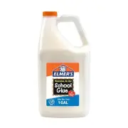 Elmers Liquid PVA Glue, White, Washable and Nontoxic, 3.78 L, for Making Slime