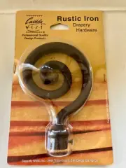 Cassidy West Rustic Iron "Ardilla" Finial Drapery Hardware
