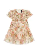Needle & Thread Kids Peony Promise Ruffled Tulle Dress (3-9 Years) - White - 07YR (7 Years) 07YR (7 years)