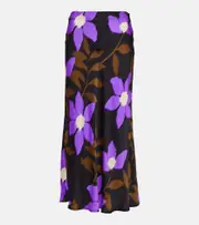 [Velvet] Velvet Kaiya printed satin midi skirt AU 16 multicoloured