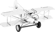 Retro Iron Aircraft Handicraft, Vintage Metal Airplane Model, Biplane Model, Iron Airplane Desktop Decoration for Photo Props Christmas, Home Decor, Ornament (7111U-1302 Silver
