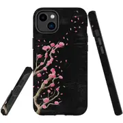 For iPhone 14 Plus Case Tough Protective Cover, Plum Blossoming