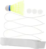 Totority Badminton Self Training Kit Adjustable Rebound Trainer for Practice Use Includes Elastic Cords and Hooks for Skill Improvement and Efficient