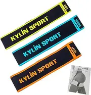 KYLIN SPORT Fabric Resistance Band Set Workout Bands Hip Bands for Legs and Butt, Fabric Exercise Bands withAnti-Slip for Pilates Yoga Crossfit, Activate Glutes and Thigh 3 Packs