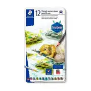 Staedtler Tinted Watercolour Graphite Pencils, Tin of 12