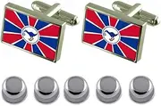 [Select Gifts] Shirt Dress Studs Melekeok City Palau Flag Cufflinks