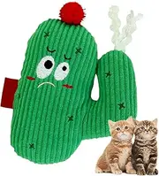 Interactive Cat Plush - Bite Resistant Catnip Filled Soothing Plush | Safe Teething Chewer with Sound, Interactive & Soft Pet Stuffed Animal for Indoor Training, Exercise