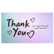 50Pcs/Pack 5x9cm Thank You for Supporting My Small Business Cards Customer Thank You for your order Card Greeting for Party