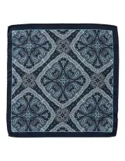 [Dom Bagnato] Piazza Paisley Silk Pochette in Blue