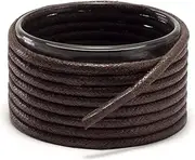 [Shoemate] Waxed Round Dress Shoelaces for Boots and Dress Shoes Men & Women with 4 Shoestring Aglets