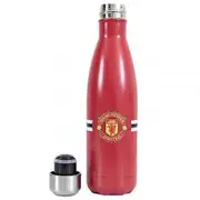 Manchester United FC Core Stripe Thermal Flask Red/White/Black One Size
