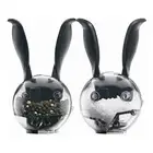 Ball Shaped Rabbit Ears Salt Pepper Mill Manual Plastic Abrader Restaurant