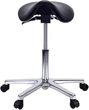 Saddle Stool,360° Movable Swivel Chair,Semi-Standing Lift Chair,Suitable for Office/Beauty Salon/Barber Shop,Can Bear 150kg