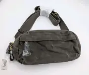 Banana Republic Waxed Canvas Sling Bag Taupe NWT