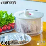 在飛比找遠傳friDay購物優惠-【日本山研工業】日本製蔬果清洗脫水機/手轉瀝水籃/洗米器-大