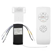 Ceiling Fan Remote Control Kit, Small Size Universal Ceiling Fans Light Remote, Speed, Light & Timing Wireless Control black white