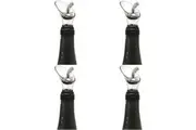 4x Vin Bouquet Wine Bottle Pourer & Stopper Sealer/Dispenser Spout Barware Clear