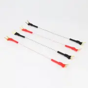 4PCS Silver Plated Jumper Cable Speaker Bridge Cable with Gold Plated Spade Plug