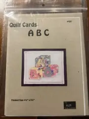 ABC Baby Blocks Mini Quilt Pattern And Blank Greeting Card (klm087)